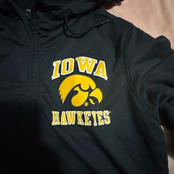 Under Armour Black and Yellow Iowa Hawkeyes Zip-Up Hoodie - Picture 2 of 4